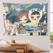 Tấm thảm trang trí phong cách cổ điển của Aya Takano mang đến bầu không khí ấm cúng cho khu vực đọc sách hoặc góc thư giãn của bạn, mang lại sự ấm áp cho không gian cá nhân. - Nhiều màu - Xem 2