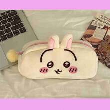 1pc 2026 New Arrival Japanese Anime Cartoon Style Pencil Case, Minimalist Writing Tool, Cute Chibi Design Large Capacity Lightweight Portable, Suitable For School Office Desk Storage Daily Stationery - Multicolor - View 3