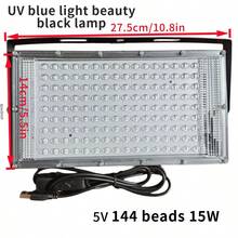 Lámpara de bronceado UV de 10W/15W con USB de 5V, terapia de luz solar interior, luz negra, luz UV LED para bronceado corporal y facial - luz azul - Ver 14