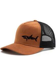 SHARK Outdoor Breathable Mesh Cap, Summer Sun-Shading Baseball Hat, Patchwork Mesh Trucker Cap, Unisex - Multicolor - View 3
