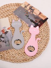 1个硅胶酒瓶盖开启器，创意冰箱磁铁猫形开瓶器，两用磁性啤酒瓶盖开启器厨房工具 - 彩色 - 查看 5