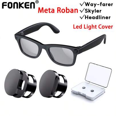 Pegatina bloqueadora de luz LED para gafas Me/Ta Rayba, Way-Farer/Skyler/Headliner, cubierta de luz de cámara para accesorios de gafas inteligentes