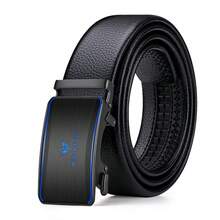 WilliamPOLO 男士皮带，仿皮自动扣商务休闲腰带，适合青年和中年人，用途广泛，可裁剪至合适长度 - 彩色 - 查看 17