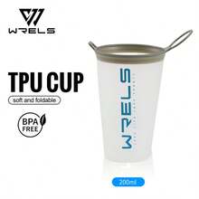 1/2PCS WRELS 200ml 折叠运动水壶 - 小巧便携，可悬挂，是越野跑、骑行和露营的理想之选，迷你水杯 - 折疊軟水壺 - 查看 9