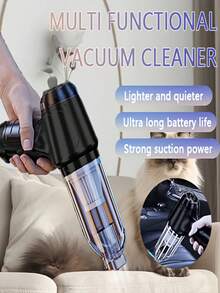 Rechargeable Cordless Powerful Vacuum Cleaner, Lightweight Design For Easy Storage. Suitable For Cleaning Hard Floors, Carpets, Pet Hair, Home Vacuum Cleaner, Comes With Car Accessories - 107 - View 4