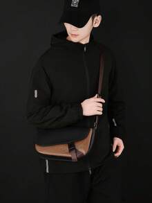 Waterproof Soft Leather Men's Crossbody Bag, Business Commuter Shoulder Bag, PU Large Capacity Daily Men's Bag, Stylish And Versatile - Multicolor - View 5