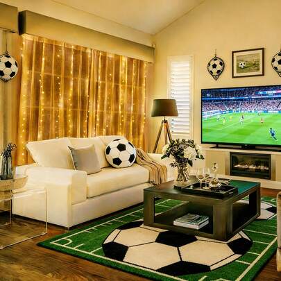 1个窗帘灯，装饰灯，USB遥控灯，8种模式卧室LED窗帘灯，仙女灯，花环灯，家居装饰灯，节日装饰，婚礼装饰，派对装饰，生日装饰，庭院装饰，情人节装饰/礼物，适合足球主题派对房间装饰，墙面装饰，家居装饰，卧室装饰，庭院和花园装饰