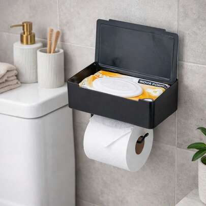 Arthi Porta Suporte Para Papel Higienico Lenco Umedecido E Celular Rolo de Papel Higienico Lenco Humedecido Porta Tralhas