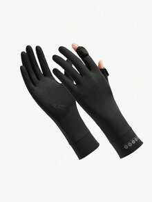 1 đôi găng tay chống nắng nữ, găng tay dài không ngón thoáng khí, chống trượt, thích hợp cho mùa hè khi đạp xe, lái xe, chống tia UV. - A - Xem 10