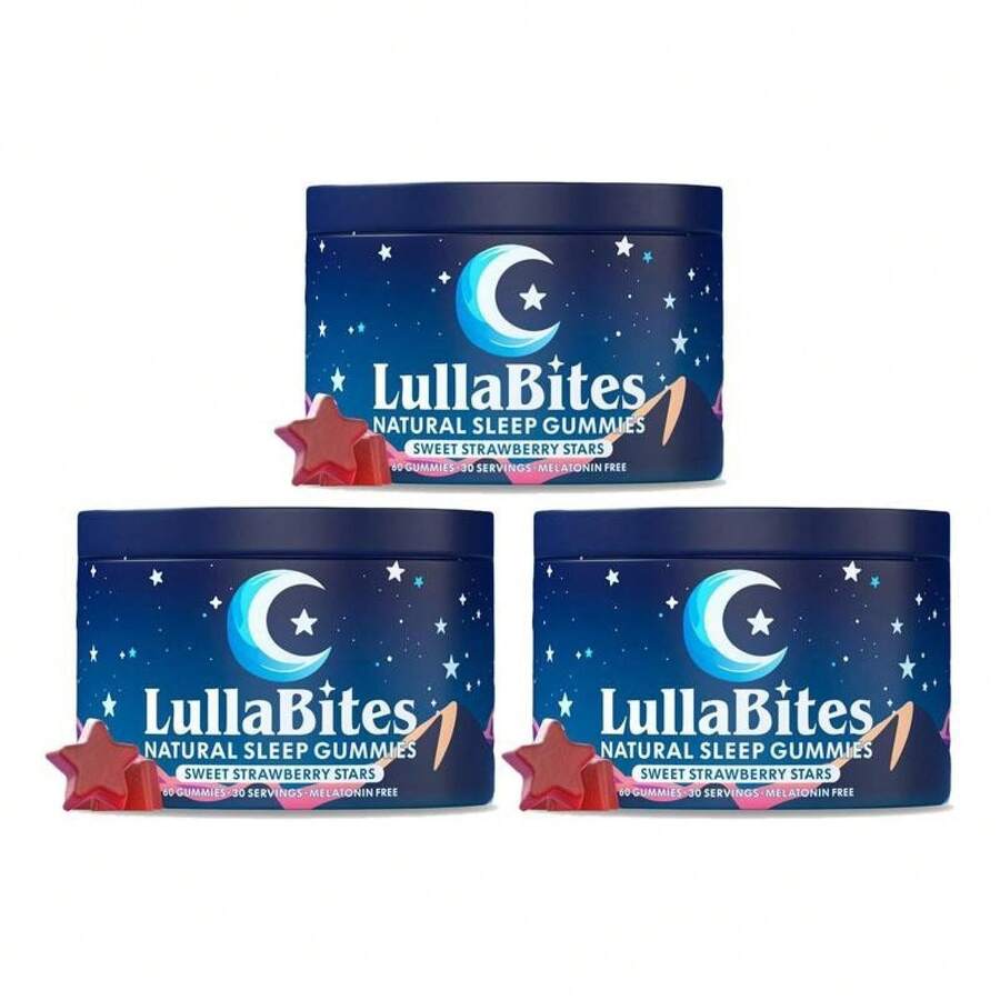 Selling Fast!3 Packs LullaBites Natural Sleep Gummies For Adults 60 Gummies. Women's Health. - 1 - 查看 1