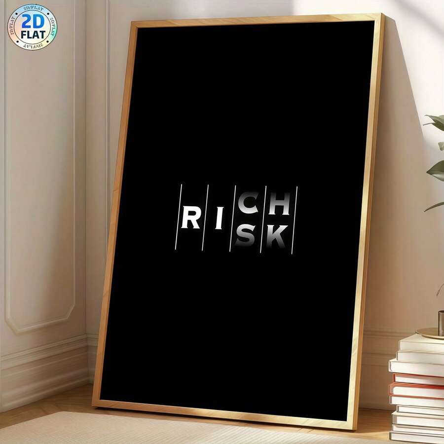 1 tấm tranh in trên vải canvas với dòng chữ "Rủi ro không phải vì người ta không quan tâm", tranh trang trí tường hiện đại, thích hợp cho quán cà phê, nhà ở, phòng ngủ, phòng khách, nhà bếp, phòng tắm, văn phòng, trang trí nhà cửa, trang trí phòng ngủ, trang trí tường, lựa chọn lý tưởng cho bạn bè. - Nhiều màu - Xem 1
