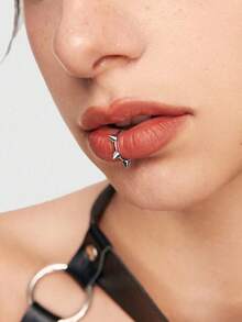 时尚粘贴式假唇钉套装 - 无需穿孔的唇环眉钉面部穿孔饰品 - 貼紙鼻環套裝 - 查看 3