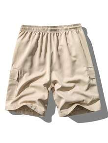 Quần Short Cargo Thường Ngày Cho Nam, Quần Dài Trung Bình Đa Năng - Màu Khaki - Xem 3