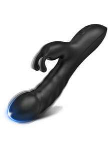 1 pieza Vibrador de conejo, estimulador del clítoris, 10 modos de vibración, masajeador personal, accesorios íntimos para mujeres - Negro - Ver 1