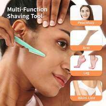Eye Brow Epilation Hair Removal Cutters Safety Knife Makeup Scraper Eyebrow Trimmer Blade Women Face Shaver Portable - A - View 2