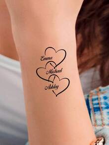 Custom Name Heart Temporary Tattoo Stickers, Personalized Photo Face Temporary Tattoo Stickers, Congratulations 2025 Graduation Party, Custom Graduation Tattoo Stickers, Graduation Party Favors, Graduation Party Decorations - Multicolor - View 8