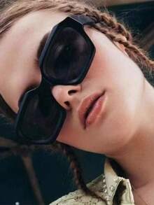 1副2026新款夏季时尚大方框眼镜，男女通用欧美ins风 - 彩色 - 查看 1