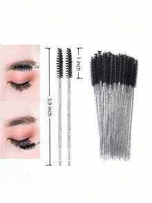 200/1PC Eyelash Brush, Mascara Wands Makeup Brushes Applicators Kits For Eyelash Extensions And Eyebrow Brush With Container - Multicolor - View 7