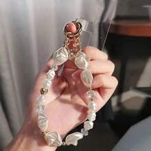 Creative Pearl Phone Lanyard For Women, Handmade Beaded Chain Fashion Wrist Strap Phone Charm Bracelet - Multicolor - View 7