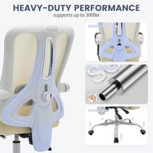 Home Office Chairs - White-framed Rice Net - View 6