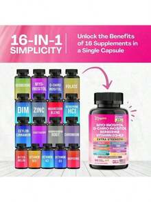Zoyava Women's Hormone & Cycle Support – All-In-One Vegan Supplement With Myo-Inositol, D-Chiro Inositol & 13+ Ingredients| PCOS, Fertility & Mood Balance| Organic & Gluten-Free – 90 Capsules - 2 - View 5