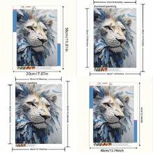 1pc 2D DIY Diamond Painting Creative 3D Lion Diamond Art, Living Room Bedroom Decor DIY Handmade Diamond Embroidery Painting, Animal Series Diamond Painting, Perfect For Holiday Gifts - View 4