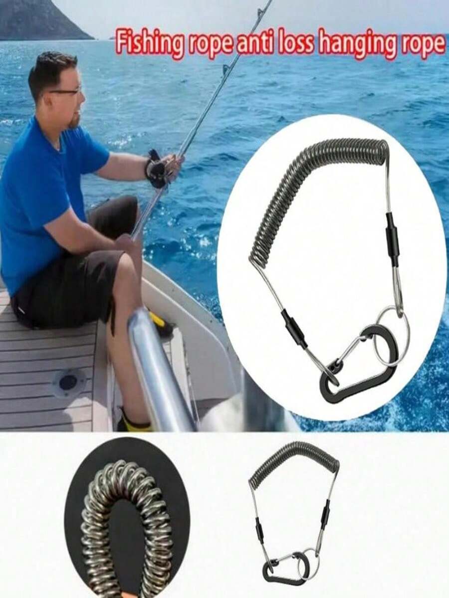 耐用防丢可伸缩弹性安全挂绳钥匙扣 - A - 查看 1