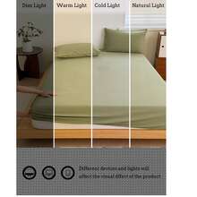 驼色磨毛柔软舒适三件套床单 - 綠色 - 查看 9