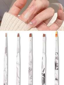 Stylos pour nail art en acrylique, set d'outils de manucure, stylos pour dessiner des lignes, pinceaux de peinture, stylos de remplissage de couleur, brosses à ongles professionnelles pour salon - Multicolore - Voir 7