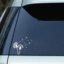 Dandelion White Window Decal - Durable PVC, Perfect For Cars & Trucks - A - View 2