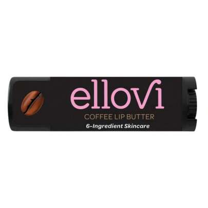 Ellovi Natural Lip Butter Lip Balm - Coffee - Pure Enough To Eat - Made With Just 6 Vegan Ingredients - Moisturizing Lip Care For All Day Hydration