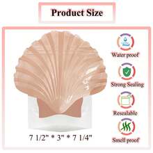 Seashell Bags Beach Themed Hangover Recovery Kit Stand Up Pouch Resealable Bags For Bachelorette Party Favors,Bridal Party Favors,Wedding Welcome,Birthday Hangover Kits(10 Pcs) - 款式一 - 查看 9