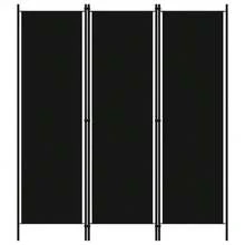 Biombo divisor de 3 paneles negro 150x180 cm multifuncional y gran capacidad ahorra espacio y fácil de limpiar estable y estético ideal para sala de estar comedor y dormitorio - Unitalla - Ver 1