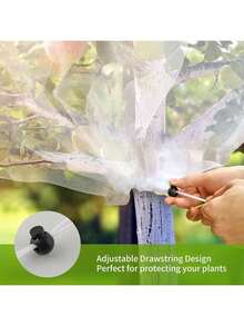 拉链式园艺网袋：果蔬防护网罩，防鸟网袋，防止昆虫、蝉、松鼠 - 多种尺寸涤纶网布 - 彩色 - 查看 18