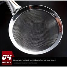 1pc Household Strainer/ Tool For Filtering Soy Milk & Juice/Oil Residue Spoon/Essential Kitchen Colander - Silver - View 10