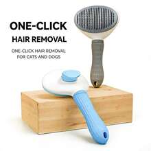 1pc Pet Brush, Cat Brush, Flea Comb, Self-Cleaning Brush, Pet Grooming Brush, Deshedding Brush, One-Click Removal, Quick Hair Cleaning - View 3