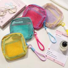 1 túi đựng mỹ phẩm lưới dung tích lớn, túi đựng đồ trang điểm thoáng khí di động, túi đựng đồ vệ sinh cá nhân có thể gấp gọn. - Nhiều màu - Xem 6