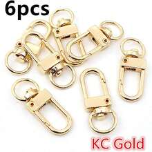 6个装金银镀层龙虾扣钩，DIY首饰制作配件，适用于钥匙扣、项链、手链等。 - Snap clasp - 查看 11