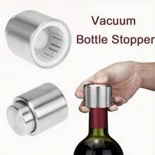 2pcs Stainless Steel Bottle Stoppers, Keeps Wine Fresh, Suitable For Home Use And Wedding Gifts - View 7