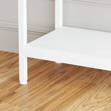 Hallway Entryway Console Table MDF Board With 2 Fabric Drawers And Storage Shelf Multifunctional Storage Table - 白色 - 查看 6