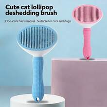 宠物按摩梳，猫狗清洁面部梳，一键脱毛，自动脱毛，宠物脱毛按摩梳，猫狗针梳美容清洁刷，宠物最佳礼物 - 彩色 - 查看 5