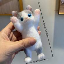 软萌可爱挥手猫,柔软卡哇伊猫咪,慢回弹减压玩具,感官互动玩具,趣味桌面装饰,办公室放松,圣诞节,情人节,感恩节,复活节,新年节日礼物,派对装饰生日礼物,圣诞袜填充物(颜色和款式随机) - 彩色 - 查看 12