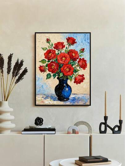 1 Set Adult Digital Oil Painting Kit, Floral DIY Painting Supplies, Wall Decor Art, Home Decor Hanging Painting, Living Room Bedroom Decoration, Birthday, Easter, Mother's Day Gift, Wedding Season Gift