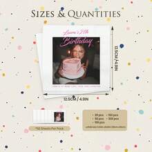 15–500pcs Custom Birthday Napkins, 3-Ply Personalized Party Napkins With Picture, Clear Printing, Elegant Party Napkins, Perfect Party Decoration For Milestone Birthday Party, Ideals Disposable Dessert Napkins For Couple, Lover, Family, And Friend, Customized Cocktail Napkins - White - View 2