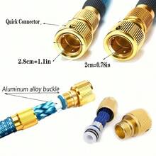 柔性可伸缩灌溉软管，带喷枪和通用接头的神奇花园软管，高压，汽车清洁工具，带可调节控制阀的植物浇水系统，浇水喷头，园艺和草坪用品 - B - 查看 5