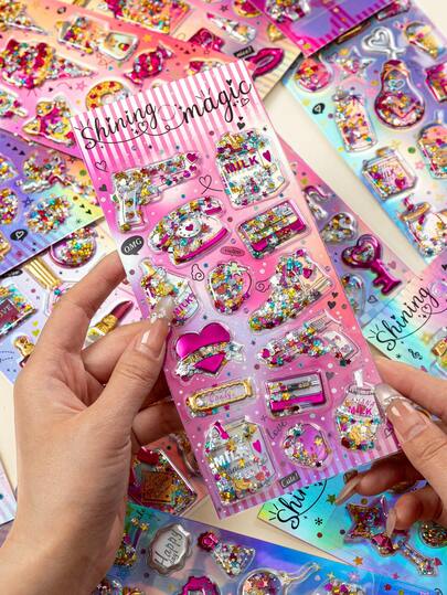 Hình dán 3D hình động vật dễ thương mới năm 2026, hiệu ứng ánh sáng laser rực rỡ | Ốp điện thoại, Hình dán chống nước có thể tái sử dụng, Thích hợp để trang trí sổ lưu niệm và văn phòng phẩm, Phụ kiện ốp điện thoại phù hợp, Hình dán điện thoại, Phụ kiện điện thoại, Quà tặng ngày lễ, Trang trí điện thoại, Chủ đề động vật