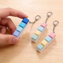 1/2个键盘减压玩具，键盘舒缓玩具，4键键盘舒缓玩具，键盘钥匙扣玩具，手指键盘帽玩具，用于缓解压力和消磨时间 - 彩色 - 查看 3