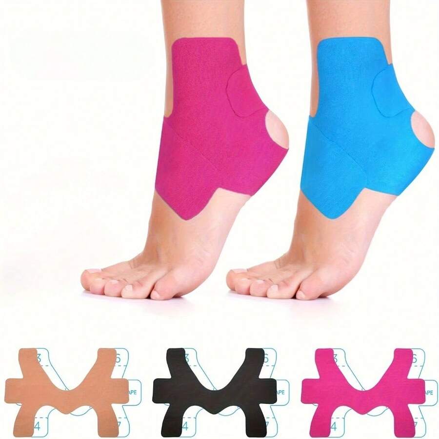 Đai hỗ trợ mắt cá chân (2/4 miếng) | Đai ổn định có thể điều chỉnh, với dây đeo co giãn đã được cắt sẵn, thiết kế thoáng khí, phù hợp cho thể thao và tập luyện | Chất liệu polyester, hỗ trợ điều trị sau phẫu thuật và ổn định dây chằng. - Miếng vá mắt cá chân - Xem 1