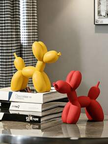 Ins Balloon Dog Resin Decor, Cute Mini Dog Desktop Decoration, Ideal Gift For Christmas, Valentine's Day, New Year And Friends - Multicolor - View 3