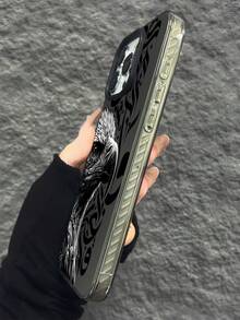 1 st. örnmönster matt fallskyddande telefonskal, kompatibelt med Apple 11, 12, 13, 14, 15, 16 Pro Max, X, XS, XR, 16E, 15 Plus och - Grå - Visa 5